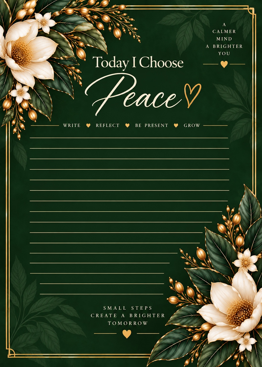 The Peaceful Journal showcase