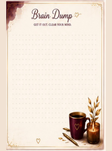 Brain Dump planner page