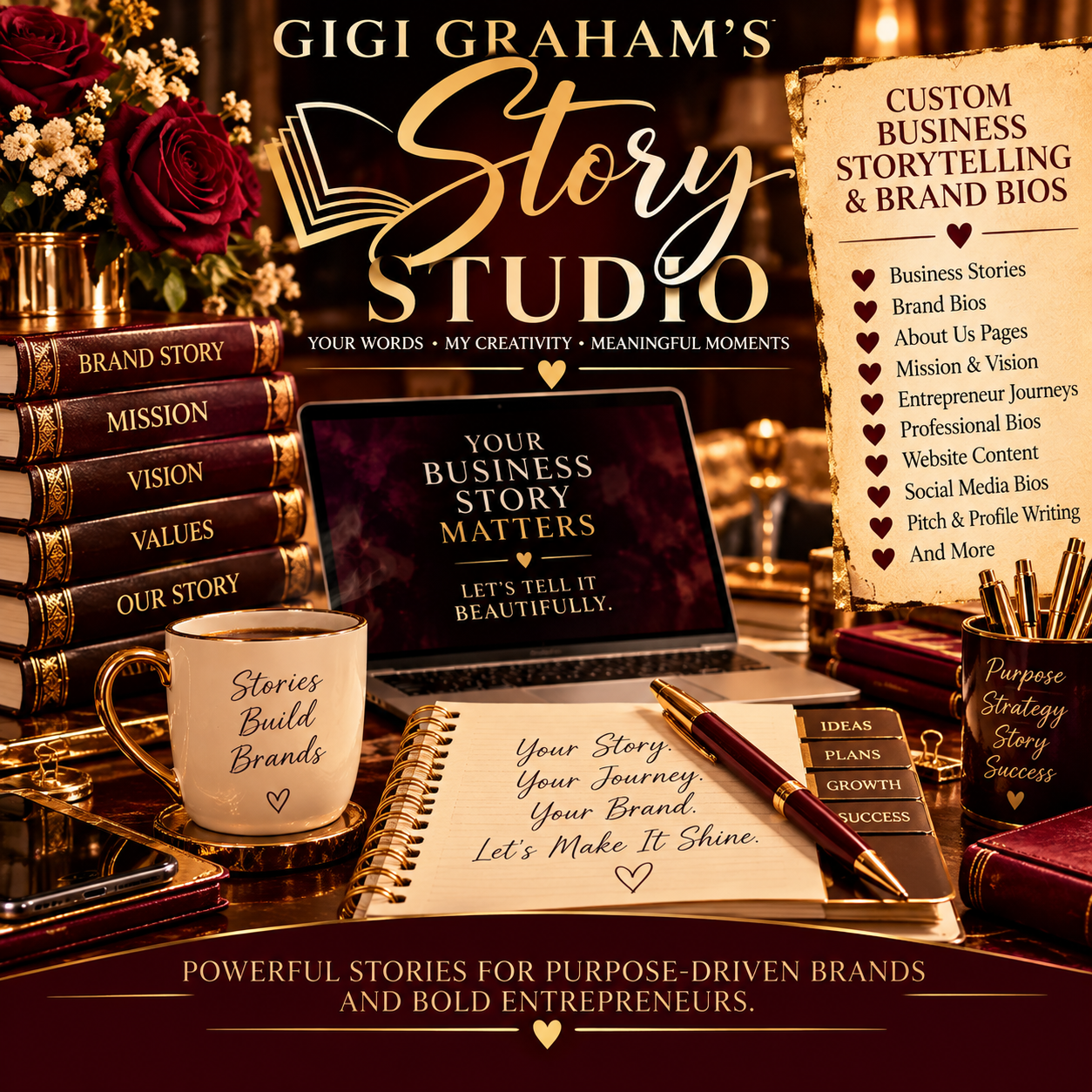 Custom Business Storytelling & Brand Bios promotional artwork